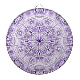 Purple White Flowers Dartboard