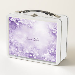 Purple White Flowers Lunchbox