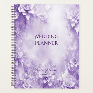 Purple White Flowers Planner