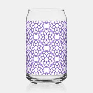 Purple White Geometric Seamless Pattern Glass