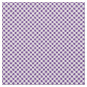 Purple White Gingham Fabric