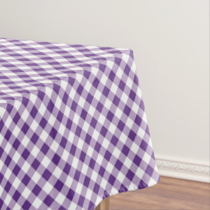 Purple White Gingham  Tablecloth