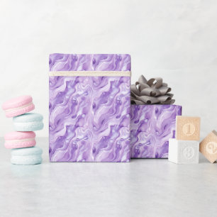 Purple & White Marble Wrapping Paper