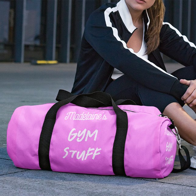 Purple White Modern Gym Duffle Bag (Creator Uploaded)