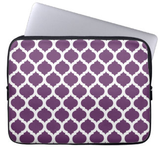 Purple & White Moroccan Laptop Sleeve