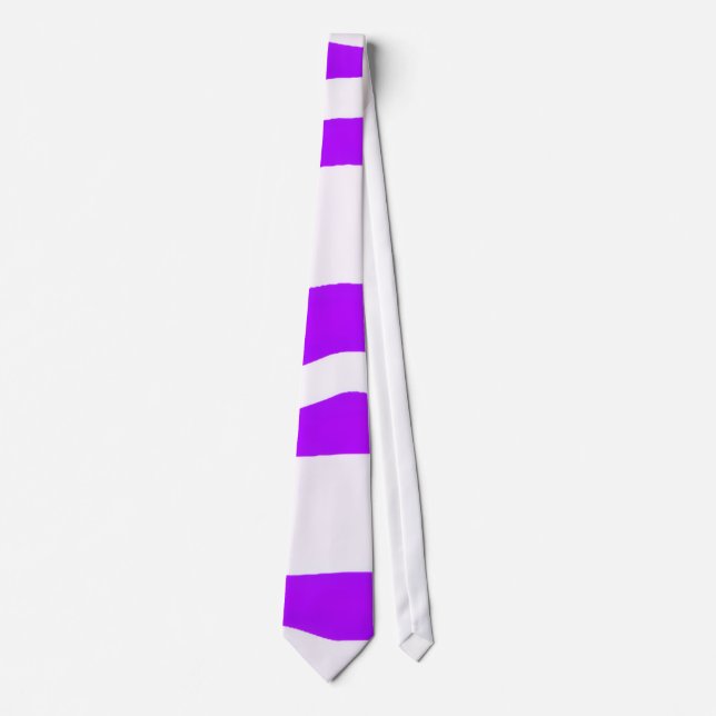 Purple White Neck Tie (Front)