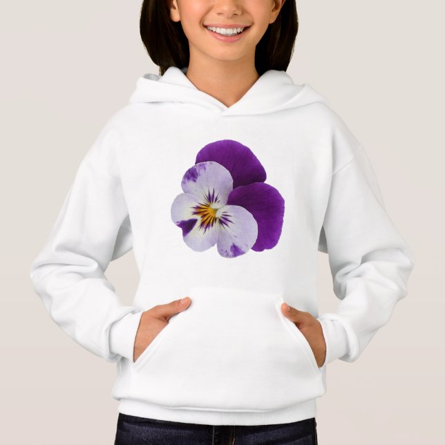 Purple white pansy cutout (Front)