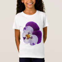 Purple white pansy cutout