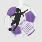 Purple & White Personalise Girl Soccer Player