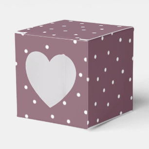 Purple white polka dot classic romantic weddding favour box