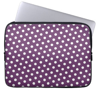 Purple & White Polka Dot Laptop Sleeve