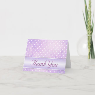 Purple / White Polka Dot Scrapbook Paper Thank You