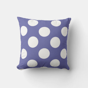 purple white polka dots periwinkle cushion