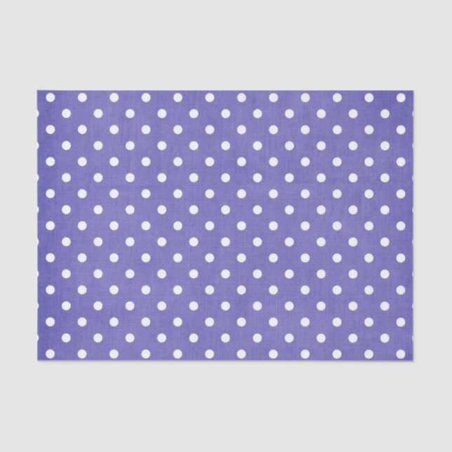 PURPLE & WHITE POLKA DOTS  TISSUE PAPER (Front)