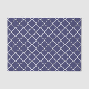 Purple White Quatrefoil Tissue Paper