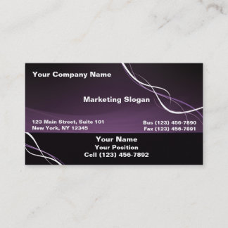 Purple White Ribbon Business Card