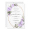 Purple White Rose Floral Waterolor Wedding