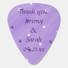 Purple White Stars Personalised Guitar Picks