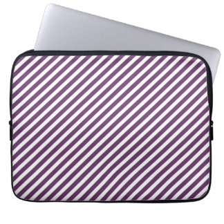 Purple & White Striped Laptop Sleeve