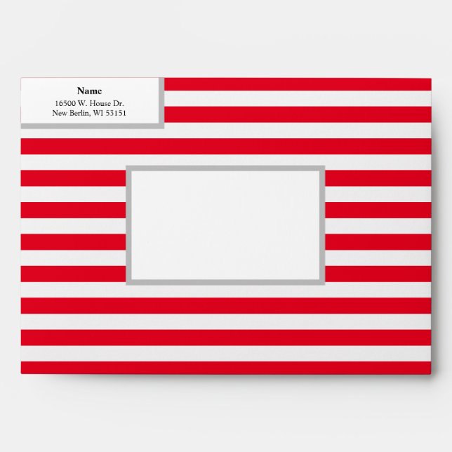 Purple/White Stripes Envelope (Front)