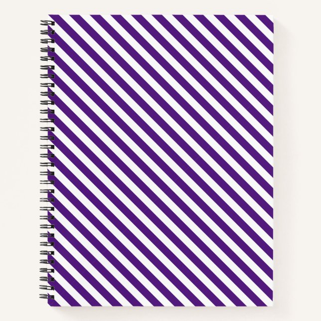 Purple/White Stripes Notebook (Front)