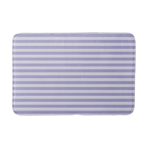 Purple White Stripes Seamless Pattern Bath Mat