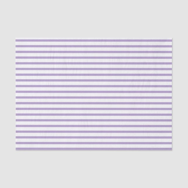 Purple White Stripes Seamless Pattern Tissue Paper (Front)