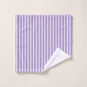 Purple White Stripes Seamless Pattern Wash Cloth