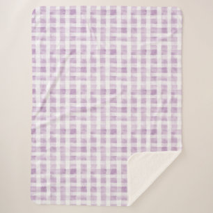 Purple White Stripes Sherpa Blanket