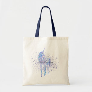 Purple White Unicorn Sparkle Glitter Dream      Tote Bag