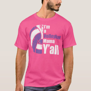 Purple White Volleyball Mum Funny Mothers Sports F T-Shirt