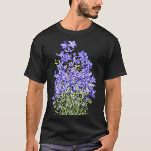 purple wild flower watercolor painting T-Shirt