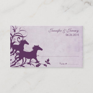 Purple Wild Horses Seating Card