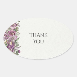Purple Wild Orchid Corner Wedding Sticker