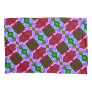 Purple Wild Orchid Flower Abstract Pattern  Pillowcase