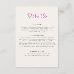 Purple Wild Trumpet Vine Flower Garden Wedding Enclosure Card