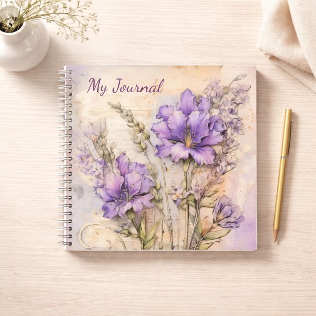 Purple Wildflower Aesthetic Writing Journal (Creator Uploaded)