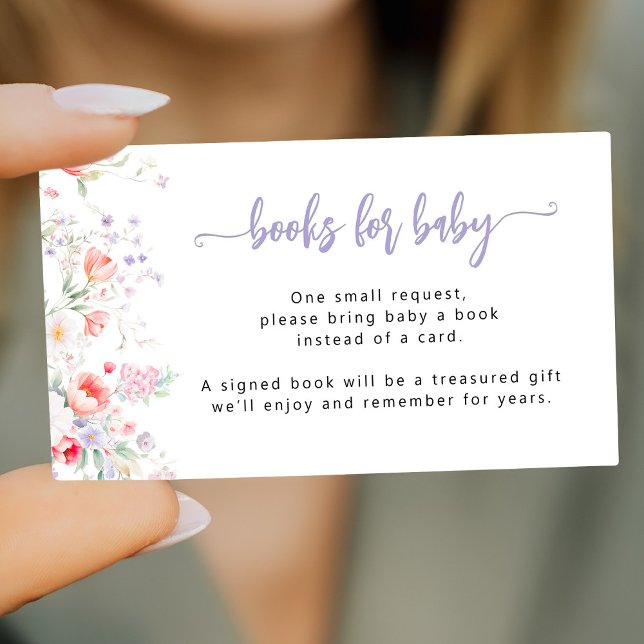 Purple wildflower baby in bloom Books for Baby  Enclosure Card (Creator Uploaded)