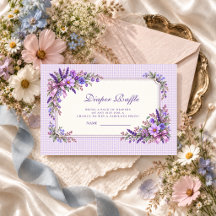 Purple Wildflower Baby Shower Diaper Raffle
