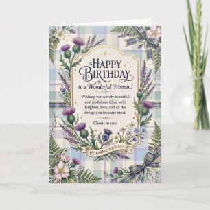 Purple Wildflower Birthday Card