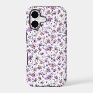 Purple Wildflower Botanical Pattern Design