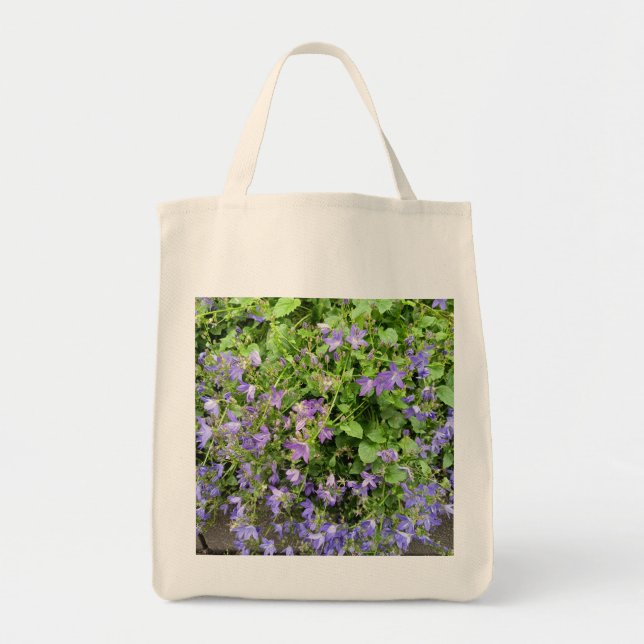 Purple Wildflower Botanical Tote Bag (Front)