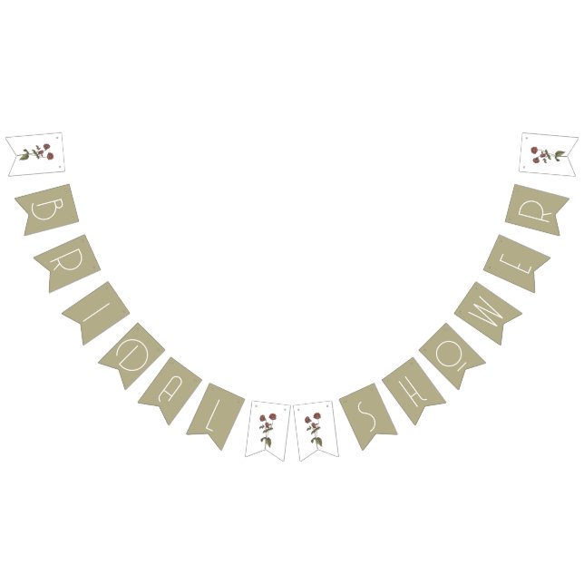 Purple Wildflower Bridal Shower Decor Sage Green Bunting (All)