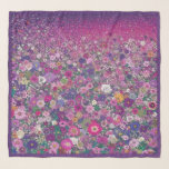 Purple Wildflower Chiffon Scarf<br><div class="desc">Floral design features a field of wildflowers with a purple border. The flowers go from tiny to large across the scarf,  and the colours merge to give an ombre effect. This beautiful chiffon scarf would make a wonderful birthday or Mother's Day gift for a flower lover.</div>