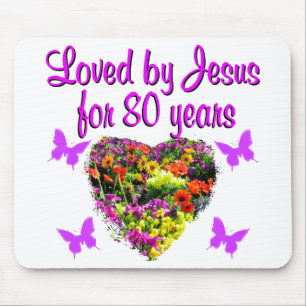 PURPLE WILDFLOWER LOVED BY JESUS FOR 80 YEARS MOUSE MAT
