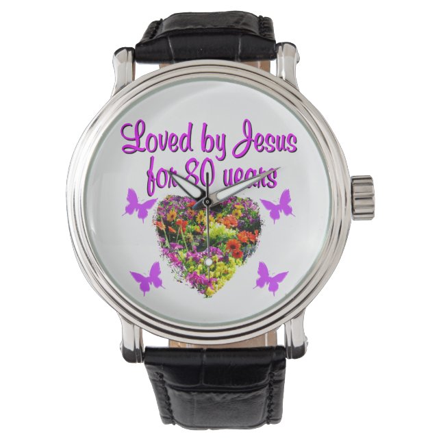 PURPLE WILDFLOWER LOVED BY JESUS FOR 80 YEARS WATCH (Front)