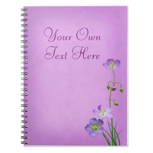 Purple Wildflower on Purple Notebook