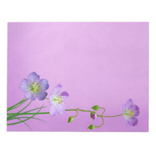 Purple Wildflower on Purple Notepad