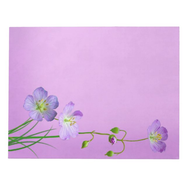 Purple Wildflower on Purple Notepad (Front)