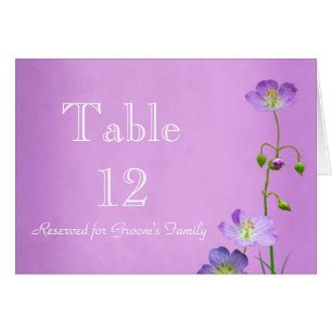 Purple Wildflower on Purple Table Number